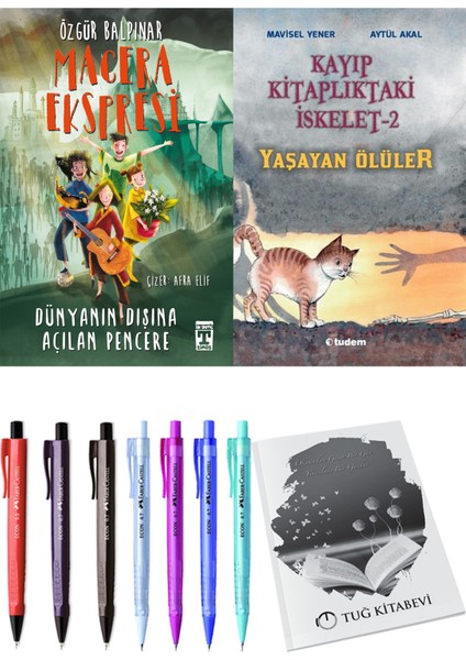 Kayıp Kitaplıktaki Iskelet 2 Yaşayan Ölüler ve Gelecek Ekspresi Dünyanın Dışına Açılan Pencere 2li Set