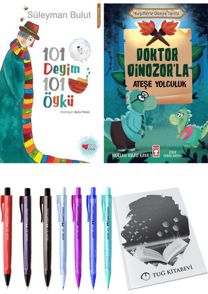 Doktor Dinozor'la Ateşe Yolculuk ve 101 Deyim 101 Öykü Süleyman Bulut 2li Set