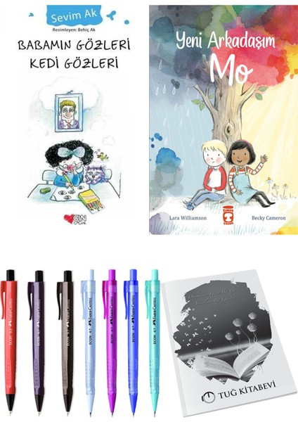 Yeni Arkadaşım Mo ve Babamın Gözleri Kedi Gözleri 2li Set