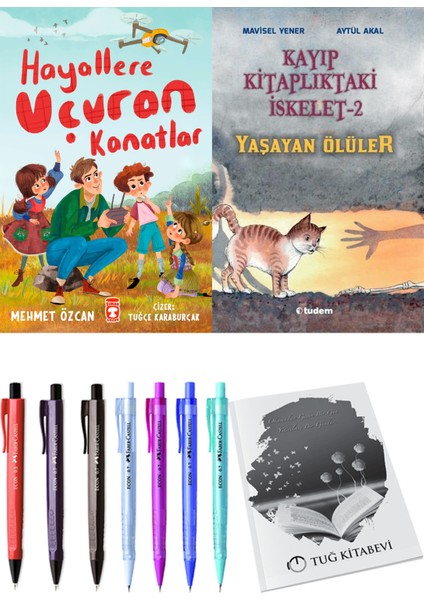 Kayıp Kitaplıktaki Iskelet 2 Yaşayan Ölüler ve Hayallere Uçuran Kanatlar 2li Set