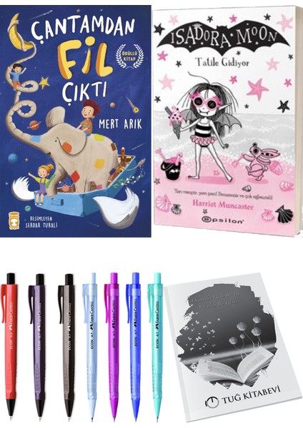 Isadora Moon 11 Tatile Gidiyor ve Çantamdan Fil Çıktı 2li Set