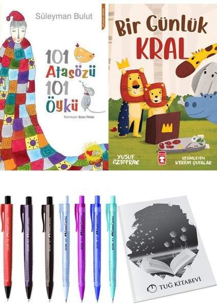 Bir Günlük Kral ve 101 Atasözü 101 Öykü Süleyman Bulut 2li Set