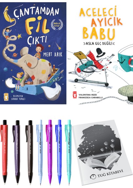Aceleci Ayıcık Babu Asla Geç Değil ve Çantamdan Fil Çıktı 2li Set