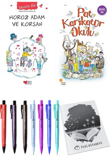 Pat Karikatür Okulu ve Horoz Adam ve Korsan 2li Set