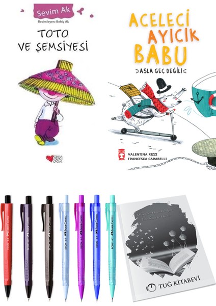 Aceleci Ayıcık Babu Asla Geç Değil ve Toto ve Şemsiyesi 2li Set