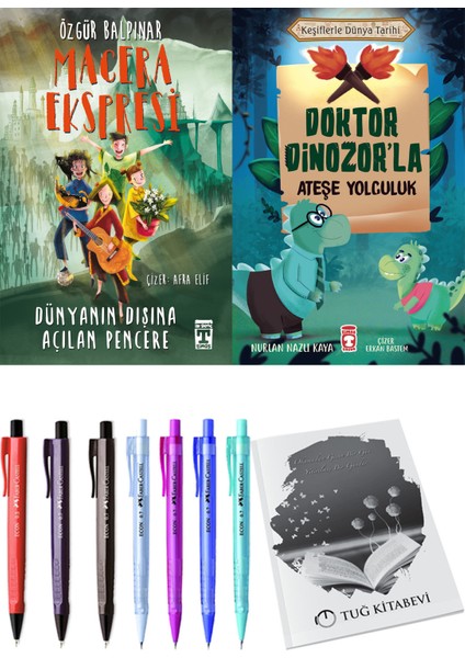 Doktor Dinozor'la Ateşe Yolculuk ve Gelecek Ekspresi Dünyanın Dışına Açılan Pencere 2li Set