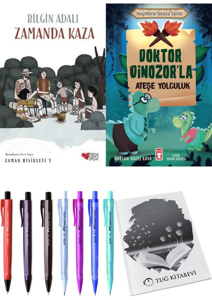 Doktor Dinozor'la Ateşe Yolculuk ve Zamanda Bisikleti 3 Zamanda Kaza 2li Set