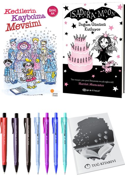 Isadora Moon 4 Doğum Gününü Kutluyor ve Kedilerin Kaybolma Mevsimi 2li Set