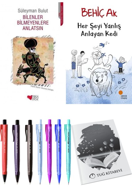 Her Şeyi Yanlış Anlayan Kedi ve Bilenler Bilmeyenlere Anlatsın 2li Set