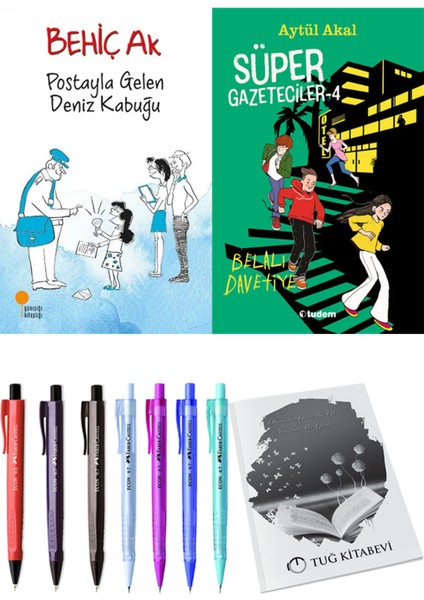 Süper Gazeteciler 4 Belalı Davetiye ve Postayla Gelen Deniz Kabuğu 2li Set