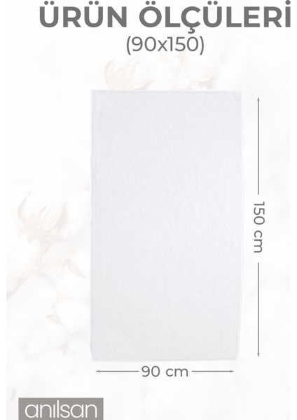 10'lu Büyük Banyo Havlusu - 90x150 Cm, 650gr, %100pamuk, Spa Ve Otel Havlusu, Günlük Kullanıma Uygun