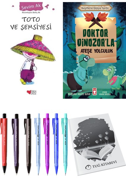 Doktor Dinozor'la Ateşe Yolculuk ve Toto ve Şemsiyesi 2li Set