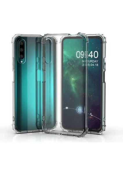 Huawei P Smart Pro 2019 Uyumlu Esnek Kalkan Şeffaf Köşelerde Darbelere Karşı Ultra Kalınlaştırılmış.