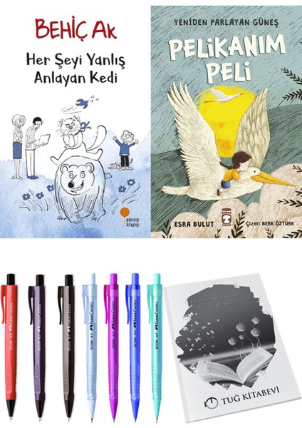 Yeniden Parlayan Güneş Pelikanım Peli ve Her Şeyi Yanlış Anlayan Kedi 2li Set