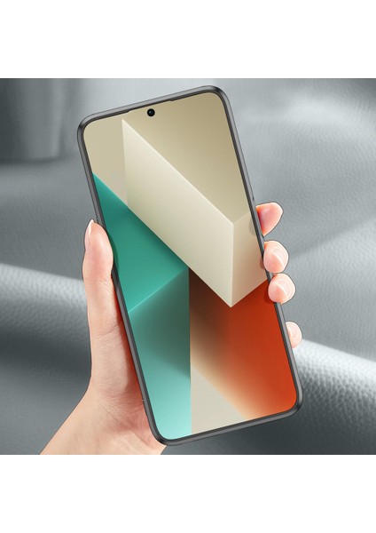 Xiaomi Redmi Note 13 Pro+5g Kılıf Ahşap Doku Deri Kaplamalı Tpu Telefon Koruyucu Kapak-Gri (Yurt Dışından)