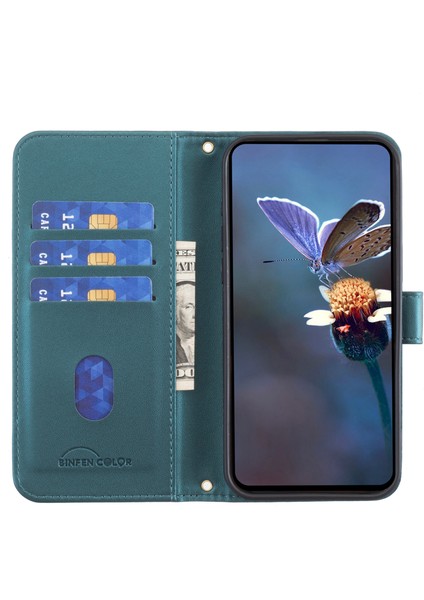 Xiaomi Redmi 14C 4g Deri Kılıf Cüzdan Kare Izgara Telefon Kapağı-Yeşil (Yurt Dışından) indirimleri