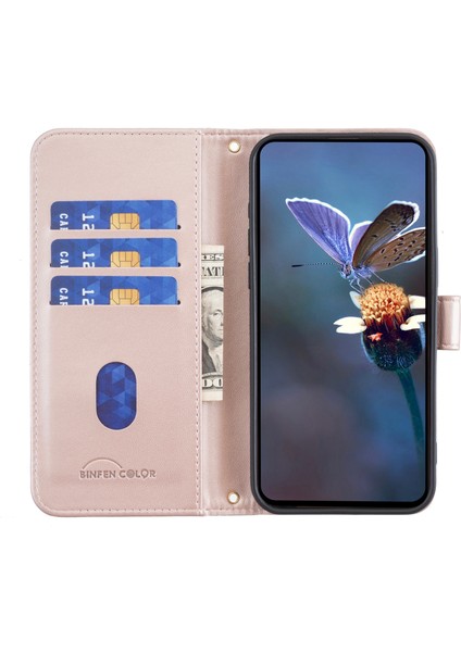 Xiaomi Redmi Için 14C 4g Deri Kılıf Cüzdan Kare Izgara Telefon Kapağı-Gül Altın (Yurt Dışından) indirimleri