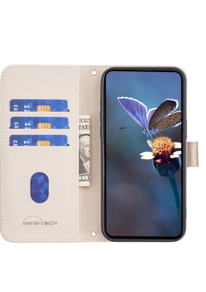 Xiaomi Redmi 14C 4g Deri Kılıf Cüzdan Kare Izgara Telefon Kapağı-Bej (Yurt Dışından) indirimleri