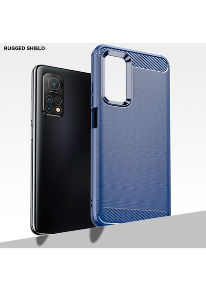 1.8mm Düşmeye Dayanıklı Karbon Fiber Fırçalanmış Doku Tpu Case Arka Cep Telefonu Kapağı Xiaomi Mi 10T 5G/10T Pro 5g-Mavi (Yurt Dışından) indirimleri