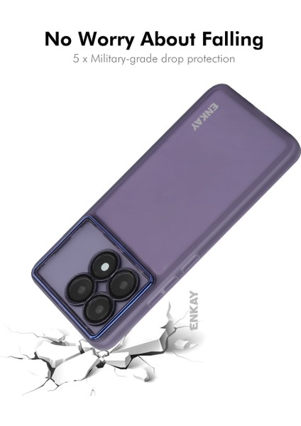 Xiaomi Redmi K70 5g Kılıf Mat Tpu Telefon Kapağı Lens Filmi + 9h Cam Koruyucu-Mor Için (Yurt Dışından) modelleri