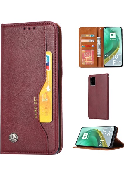 Xiaomi Redmi K30S-KOYU Kahverengi Için Otomatik Emilmiş Pu Deri Standlı Cüzdan Telefon Kılıfı (Yurt Dışından)