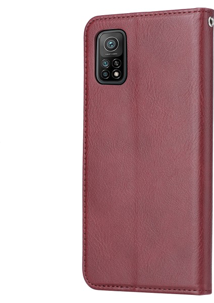 Xiaomi Redmi K30S-KOYU Kahverengi Için Otomatik Emilmiş Pu Deri Standlı Cüzdan Telefon Kılıfı (Yurt Dışından) modelleri