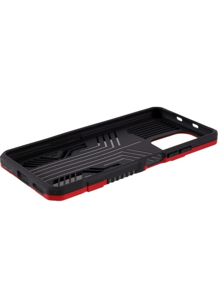 Xiaomi Redmi K40 Için Dört Köşeli Düşmeyi Önleyici Hava Yastığı Vanguard Hibrit Mobil Kılıf - Kırmızı (Yurt Dışından)