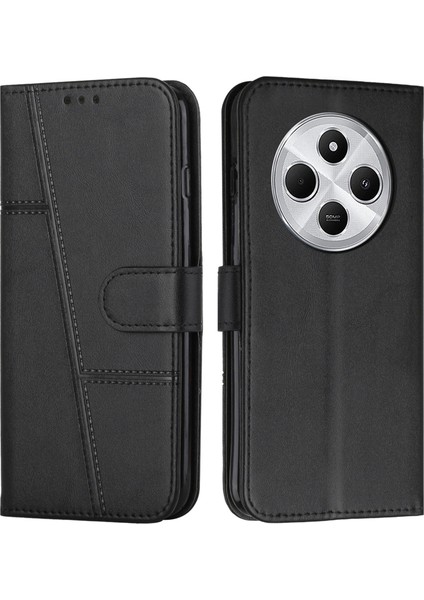 Xiaomi Redmi Için 14C 4g Kılıf Standı Flip Koruyucu Deri Telefon Kapağı-Siyah (Yurt Dışından)