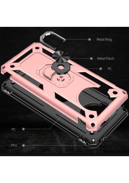 Xiaomi Mi 10T Lite 5g-Rose Gold Için Halka Destekli, Düşmeyi Önleyen Pc+Tpu Hibrit Telefon Kabuğu (Yurt Dışından) fırsatları