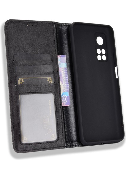 Xiaomi Redmi K30S-SIYAH Için Otomatik Emmeli Retro Deri Kılıf Kapağı (Yurt Dışından) modelleri