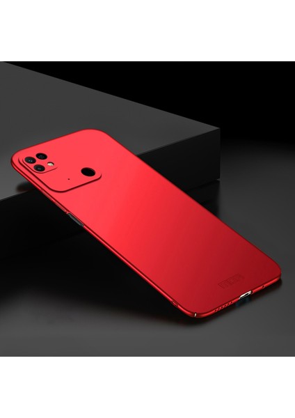 Shield For Xiaomi Redmi 10C Power Mat Kılıf Sert Pc Darbeye Dayanıklı Damla Koruyucu Kapak Kayışlı-Kırmızı (Yurt Dışından)