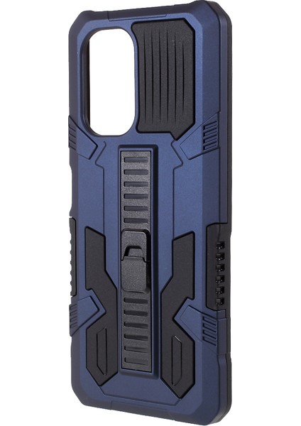 Dört Köşeli Düşmeyi Önleyici Hava Yastığı Vanguard Hibrit Mobil Kılıf, Xiaomi Redmi K40 Için Kickstand'lı -Mavi (Yurt Dışından)