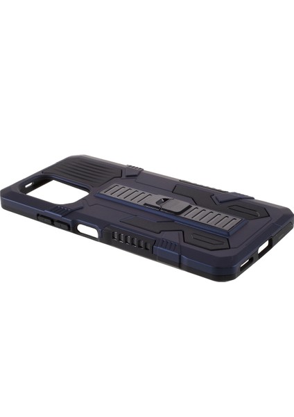 Dört Köşeli Düşmeyi Önleyici Hava Yastığı Vanguard Hibrit Mobil Kılıf, Xiaomi Redmi K40 Için Kickstand'lı -Mavi (Yurt Dışından)