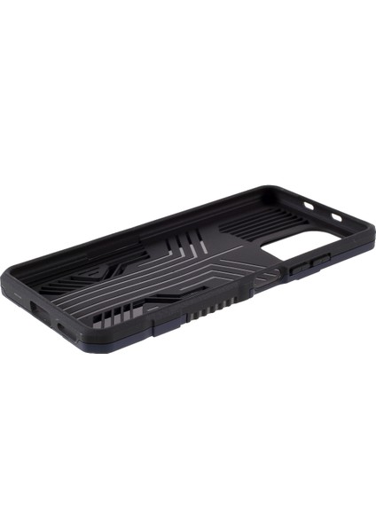 Dört Köşeli Düşmeyi Önleyici Hava Yastığı Vanguard Hibrit Mobil Kılıf, Xiaomi Redmi K40 Için Kickstand'lı -Mavi (Yurt Dışından)