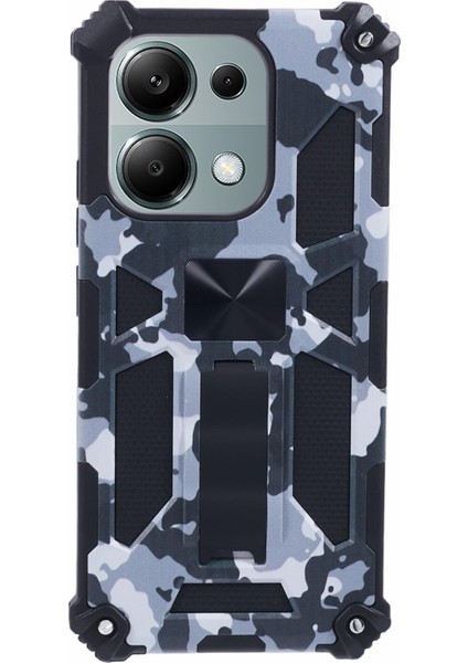Xiaomi Redmi Note 13 Pro 4g Kılıf Pc+Tpu Kamuflaj Telefon Kapağı-Siyah (Yurt Dışından)