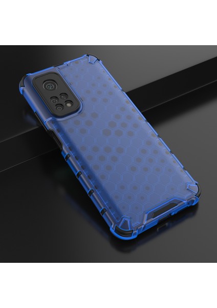 Xiaomi Mi 10T 5g/mi 10T Pro 5g-Mavi Için Petek Izgara Desenli Tpu+Pc Birleşik Kılıf (Yurt Dışından) fırsatları