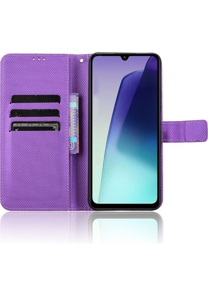 Xiaomi Redmi 14C 4g Kılıf Pu Deri Elmas Doku Cüzdan Telefon Kapağı-Mor Için (Yurt Dışından) fiyatları