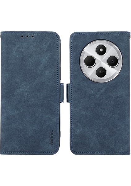 Xiaomi Redmi Için 14C 4g Kılıf Pu Deri Folyo Standı Görünüm Rfıd Engelleme Telefon Kapağı-Mavi (Yurt Dışından)
