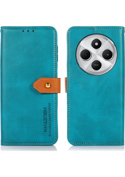 Xiaomi Redmi 14C 4g Cüzdan Telefon Kılıfı Standı Deri Kapak Çevirin-Mavi (Yurt Dışından)