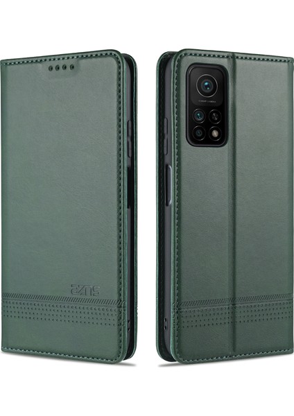 Xiaomi Redmi K30S Otomatik Emilebilir Deri Kılıf-Yeşil Için Cüzdan Kabuğu (Yurt Dışından)