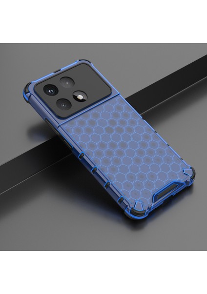 Xiaomi Redmi K70 Ultra Kılıf Pc+Tpu Telefon Kapağı Petek Şekli-Mavi (Yurt Dışından) indirimleri