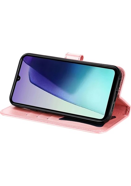 Xiaomi Redmi 14C 4g Kılıf Pu Deri Cüzdan Çiçek Telefon Kapak Standı Görünüm-Pembe (Yurt Dışından) modelleri