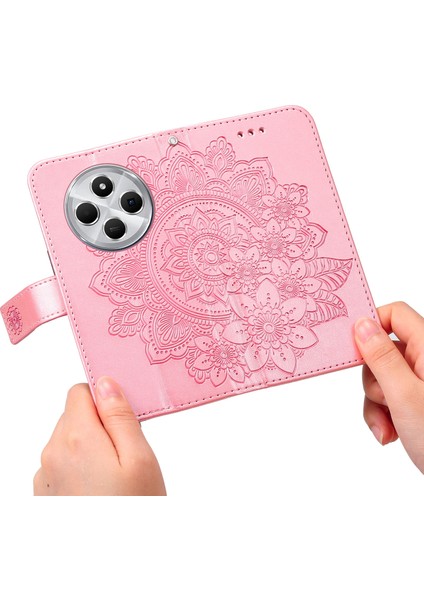 Xiaomi Redmi 14C 4g Kılıf Pu Deri Cüzdan Çiçek Telefon Kapak Standı Görünüm-Pembe (Yurt Dışından) indirimleri