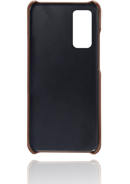 Xiaomi Redmi K30S-BROWN Için Çift Kart Yuvalı Pu Deri Kaplamalı Plastik Kılıf (Yurt Dışından) indirimleri