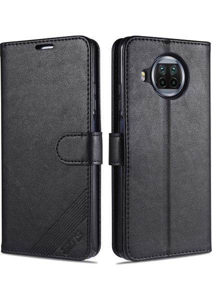 Xiaomi Redmi Note 9 Pro 5g -Siyah Için Cüzdan Standı Deri Kılıf Kabuk (Yurt Dışından)