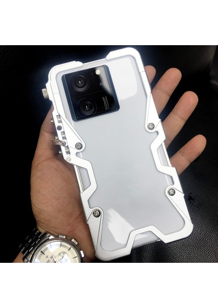 Xiaomi Redmi K60 Ultra Kılıf Alüminyum Alaşımlı Düşmeyi Önleyici Telefon Kapağı Kayışlı-Gümüş (Yurt Dışından) fiyatları