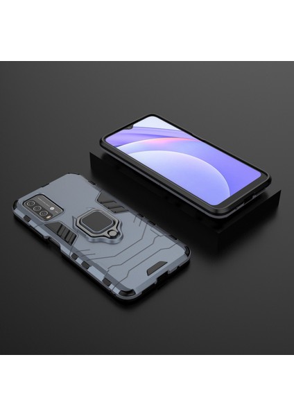 Pc Tpu Hibrit Parmak Yüzük Tutucu Kickstand Kılıfı Xiaomi Redmi Note 9 4g(Qualcomm Snapdragon 662) -Mavi (Yurt Dışından) indirimleri