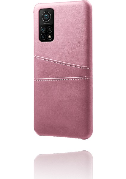 Xiaomi Redmi K30S-ROSE Gold Için Çift Kart Yuvalı Pu Deri Kaplamalı Plastik Kasa (Yurt Dışından)