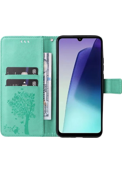 Baskı Çiçek Xiaomi Redmi 14C 4g Kılıf Kedi Ağacı Desenli Flip Deri Telefon Kapağı-Yeşil (Yurt Dışından) modelleri