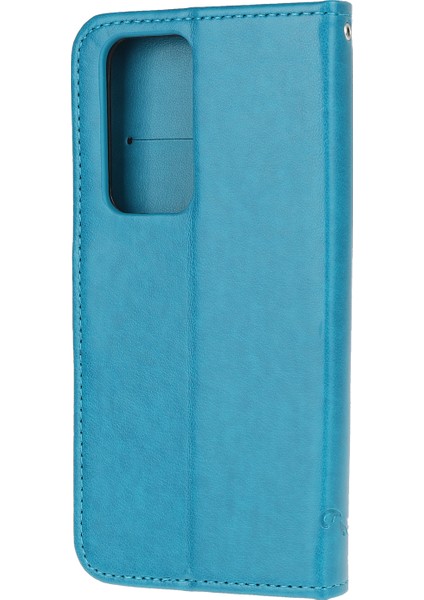 Baskı Çiçek Deri Cüzdan Standı Kılıfı Xiaomi Redmi K30S-MAVI (Yurt Dışından) modelleri